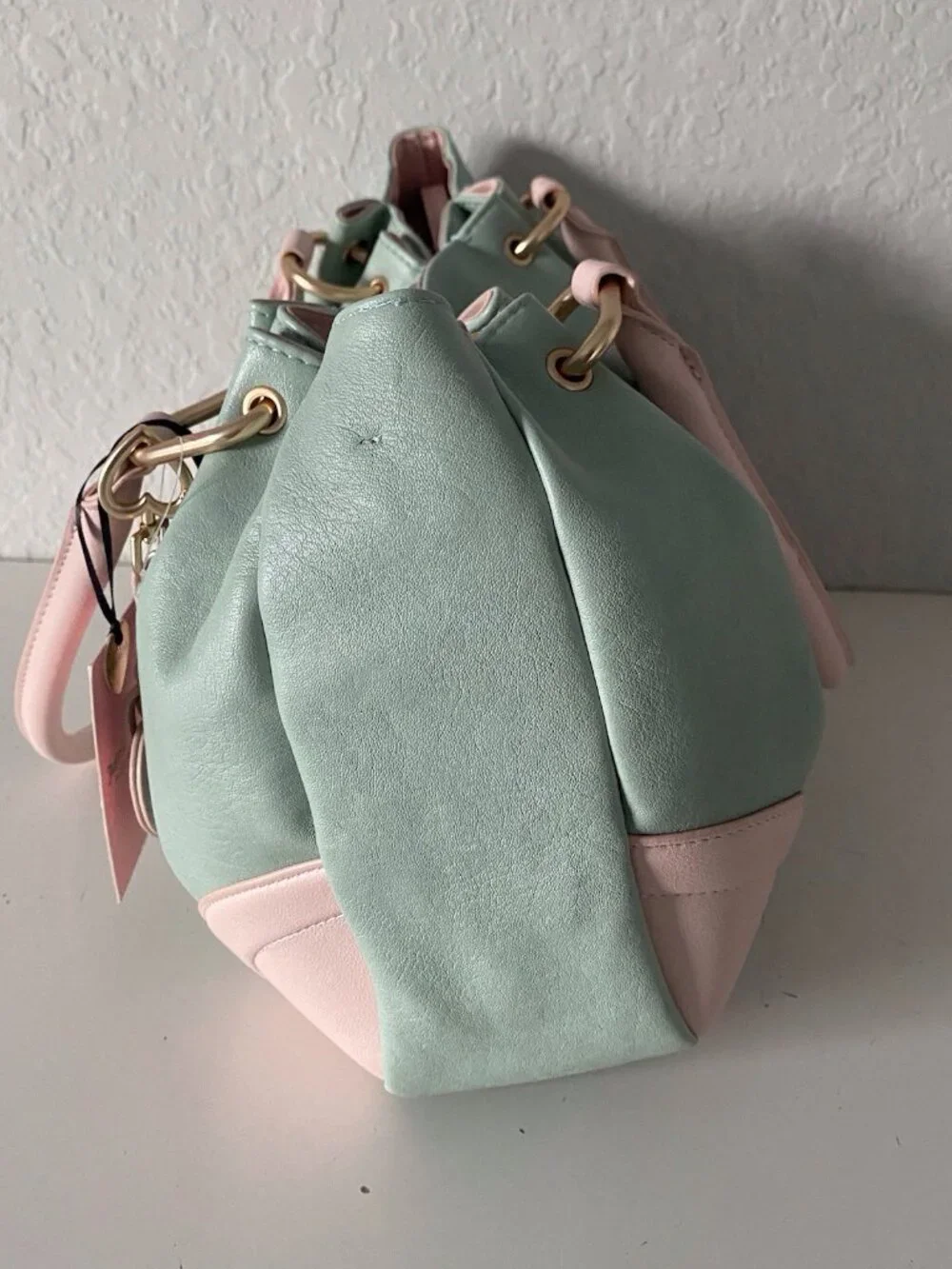 Juicy Couture Royal To Juicy Satchel Bag In Frosty Green Pink W/Charm VIRAL‎ NEW